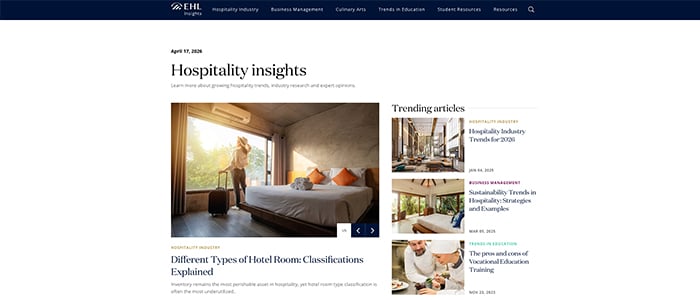screenshot of EHL insights