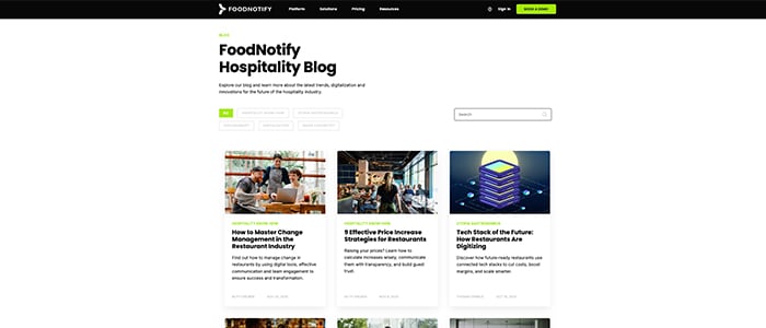screenshot from FoodNotify Blog