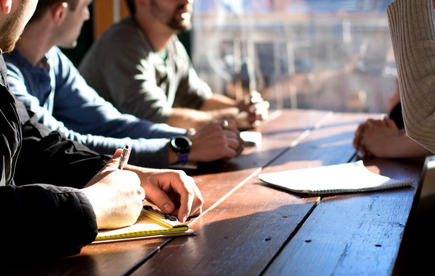 People sitting around a table