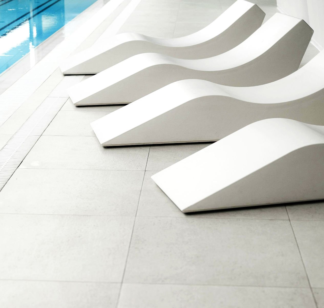 Poolside lounge chairs