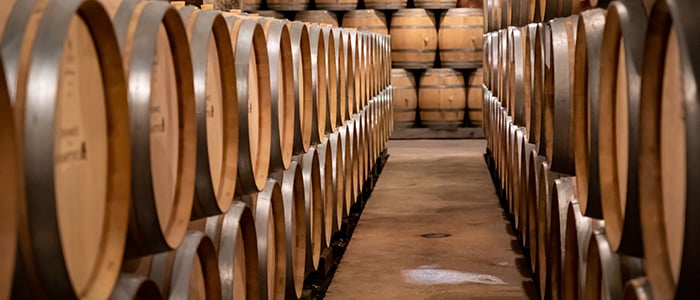 wooden wine barrels