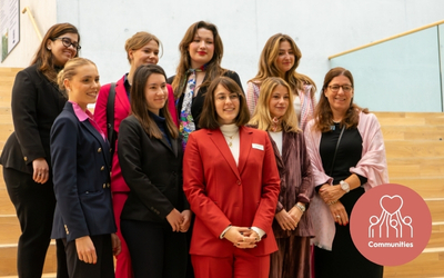 A group pictures of EHL Hotel School Passugg students at a WIL event