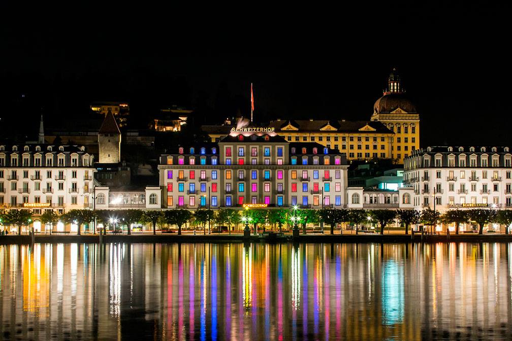 Hotel Schweizerhof Luzern beim Lichterfestival